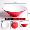 Tigela cônica bicolor, tigela de melamina para macarrão comercial, tigela especial para casas de macarrão, adequada para macarrão de caracol, wontons, macarrão misto, ramen e hot pot picante