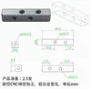 Conector de Barra de Alumínio Longa de 4 Furos Junta Móvel Acoplamento Conector de Ponte Adaptador de Fixação para Máquina M4 M3