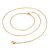 Estilo Japonés y Coreano Moda Simple para Estudiantes Cadena Delgada Estilo Francés Diario Mini Collar Pulsera Acero de Titanio Cadena de 18k traje