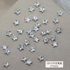 Joyería para uñas con diamantes puntiagudos de estrella blanca transparente, accesorios para uñas con forma de estrella de mar gruesa y súper llamativa, decoración para armaduras al por mayor