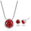 Accesorios de comercio exterior, moda coreana, nuevas joyas para damas, collar con cadena de clavícula de circonita redonda simple, pendiente, traje