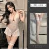 Lencería Sensual Morada Nocturna Uniforme Sexy de Encaje Body Calado Vestido Camisón Puro Deseo Caliente 8012