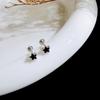 Lujo ligero simple circonita negra acero de titanio tornillo clavos para el cartílago del oído unisex se pueden usar personalizados nicho aretes de cartílago para Instagram