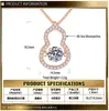 Collar de Calabaza de Plata de Ley S925 para Mujer Colgante de Moissanita Nuevo Estilo Chino Colgante de Diseño Creativo Cadena para Clavícula de Corazón Palpitante