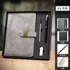Cuaderno de Negocios Personalizado con Logo Imprimible, Actas de Reuniones de Oficina Corporativa, Libreta con Hebilla, Personalización de Cuaderno A5