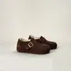 Sapatos Birkenstock de Sola Grossa com Salto Escondido Cobertura Total Femininos Novos Outono/Inverno Birkenstock de Veludo Plus Sapatos de Algodão Botas de Neve