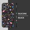 Patrón Floral Pequeño Adecuado para Funda de Teléfono Móvil Iphone17 16Promax Patrón Lateral Apple 15 Cubierta Protectora Anticaídas