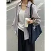Camisa Feminina de Linho 14 Cores Estilo Old Money Primavera e Outono Básica Cor Sólida Manga Longa Jaqueta Protetora Solar de Verão Top