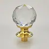 Manija de cristal de 30 mm, manija esférica, tirador de cajón, manija de gabinete, armario, manija pequeña de vidrio, un solo agujero, con base de arrastre