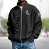 Jaqueta Suéter Cardigan Estilo Americano Uniforme de Time da NBA Impressão Digital 3D Cardigan Solto com Zíper e Capuz Suéter Esportivo