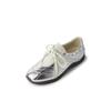 Zapatos de entrenamiento alemanes de piel de oveja completa para interior y exterior, combinación de colores de blogger, 2025 primavera, interior con elevación, tacón medio, zapatos casuales de piel para mujer, talla 41 extra grande