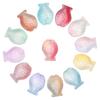 10x 14 agujero mediano pez pequeño color degradado barniz para hornear DIY colgante para pulsera de cuentas agujero mediano colgante de cristal de vidrio coloreado
