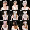 Velo de Novia Lazo Corto de Alta Gama Perla Francés Simple Accesorios para el Cabello Estilismo para Fotos de Boda Tocado