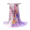 Nuevo Pañuelo de Flor de Urraca Primavera y Otoño Chifón Seda Estampada Venta al por Mayor