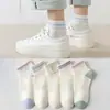 Calcetines Cortos de Colores Caramelo para Mujer de Primavera y Verano Calcetines Tobilleros de Mujer con Bloques de Color de Moda Calcetines Blancos Cortos de Verano Mayoreo