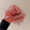 Corda de cabelo super grande preta fofa de alta qualidade nova feminina corda de milho florida alta elástica faixa de cabelo de intestino grosso faixa de cabelo acessório de cabeça
