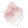 Diadema de Malla con Flores de Plumas Estilo Europeo y Americano Accesorios para Vestido de Novia Tocado Banquete de Bodas Fiesta Flores para el Cabello Accesorios para el Cabello