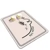 Alfombrilla Drenante de Tierra de Diatomeas con Cachorro de Dibujos Animados, Alfombrilla Absorbente de Agua Antideslizante, Alfombrilla para Secar Utensilios de Cocina, Alfombrilla Aislante de Calor para Escritorio