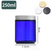 Venta al por mayor Lata Marrón Vacía para Vela Perfumada de 250 ml Portavelas de Vidrio de Boca Ancha Grande para Velas Hechas a Mano Botella Vacía