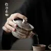 Mi Yan pote de cerâmica artesanal para segurar na mão bule de prata vintage com filtro estilo japonês pote único conjunto de chá kung fu fabricante de chá