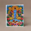 Caijin Thangka Pintura del Quinto Maestro Farmacéutico Zakilam Vida Pasada y Vida Presente Madre Tara Verde Buda Protector Personalizable Thangka Corriente Nacional