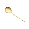 Acero Inoxidable Portugués Vajilla Utensilios de Cocina traje Hogareño Cuchara Dorada para Sopa Polvo de Sopa Pala para Pastel a la Parrilla Cuchara para Aceite Pala para Platos