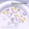 Populares Accesorios de Uñas Artísticas Hielo Transparente con Pedrería Irregular de Base Puntiaguda, Pedrería Gruesa para Uñas Artísticas con Forma de Corazón Deslumbrante de Ángulo Recto Azúcar Helado, Accesorios para Uñas