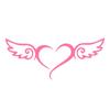 Adesivos de Carro de Comércio Exterior Formato de Coração Asas de Anjo Personalizados Criativos Decoração para Vidro de Janela Adesivos para Laptop iPad