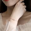 Pulsera de Cadena de Dinero Casual y de Moda para Mujer Plata S925 Rosa Cobre Retro Moneda Pulsera Estilo Chino Joyería de Mano Dropshipping