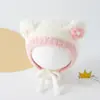 Otoño e Invierno Bebé Lindo Súper Lindo Gorro de Felpa con Protección para las Orejas Estilo Princesa Gorro a Prueba de Viento con Protección para las Orejas Gorro para Niñas de Protección contra el Frío