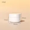 Pote de Creme Branco Fosco de Camada Dupla 5/10/30/50ml Recipiente para Creme Facial de Limpeza Jarra Recarregável de Plástico PP Cosmético