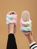 Pantuflas peludas de mujer más vendidas transfronterizas para otoño e invierno, antideslizantes de interior, suela gruesa, de felpa para el hogar, de algodón para maternidad