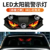 Luces Decorativas Triangulares para Ventana de Coche con Ojo de Diablo LED Inalámbricas Solares, Iluminación Ambiental Interior, Sin Cables Requeridos, Mejora de la Seguridad del Coche