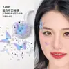 Accesorios de chapa para la cara maquillaje de ojos para novias maquillaje de escenario infantil parche decorativo facial de mariposa de perla y diamante brillante para conciertos