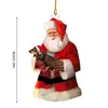 Dachshund y Navidad Adorno de Árbol de Navidad Acrílico Adorno de Perro Salchicha Manualidad de Perro Decoración de Perro para el Hogar Fiesta de Invierno