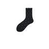 Calcetines Grises para Mujer, Calcetines de Encaje con Puntos para Primavera y Otoño, Combinados con Zapatillas de Entrenamiento Alemanas, Calcetines Largos, Calcetines de Algodón Puro de Otoño con Volantes Apilados
