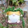 Vaso de Flores Pendurado Balanço Anão Novo Transfronteiriço Decorativo Criativo Artesanato de Resina Jardim Externo Pátio Planta Vaso de Flores