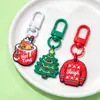 Llavero de Regalo de Navidad Más Vendido Hebilla en Forma de U de Macarrón Colgante de Goma Suave de PVC de Dibujos Animados Accesorios para Bolsas Colgante Pequeño