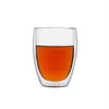 Vaso de vidrio de borosilicato alto con aislamiento de doble capa para el hogar, vaso transparente para leche, café y jugo