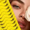 Meio cílios de aparência natural 10 pares de Cílios de gato Wispy 9mm Cílios postiços 3D volumosos com fita transparente cílios postiços curtos pela metade