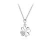 Collar de trébol de cuatro hojas para mujer, plata de ley 999, color dorado, lujoso, regalo de cumpleaños, clavícula de verano, 2022
