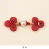 Nuevo botón de estilo chino cheongsam, botón de tres anillos tejido a mano con cuentas, botón de chaleco de traje Tang, accesorio de ropa