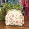 Bolso de mano hecho a mano con material de bricolaje, bolso de mano bordado TikTok con boca dorada, bolso de mensajero portátil de patchwork de doble uso