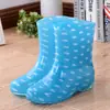Botas de Chuva Curtas Femininas, Sapatos Impermeáveis de Cor Sólida, Botas de Chuva Femininas Antiderrapantes, Sapatos de Proteção para Trabalho Resistentes ao Desgaste, Botas de Chuva de Cano Médio, Dropshipping