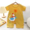 Roupas Novas para Bebê Engatinhar, 100% Algodão, Novo Estilo de Verão, Versão Coreana, Macacão Fino de Manga Curta para Meninos e Meninas, Macacão Infantil