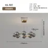 Lustre para Sala de Estar Minimalista Italiano Arte Criativa Anel Lâmpada Atmosférica Preta Vidro de Alto Padrão Feijão Mágico Lâmpada de Hall