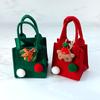 Saco de feltro de Natal Saco de maçã de véspera de Natal personalizado Saco de presente de feltro de Papai Noel requintado Presente de acompanhamento de feltro