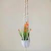 Bolsa de red para maceta transfronteriza tejida a mano cesta colgante de planta de jardinería cuerda de algodón DIY cuerda colgante colgante