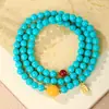 Pulseira Turquesa, Cera de Abelha Vermelha do Sul, Acessórios Requintados, Pulseira de Magnésio, Luxo Acessível, High-End, Joia de Mão Feminina Moderna e Versátil