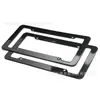 Moldura de placa de carro moldura decorativa medidor EUA moldura de placa universal moldura de proteção anti-colisão para placa de carro cor fibra de carbono 2 peças